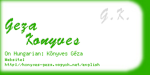 geza konyves business card